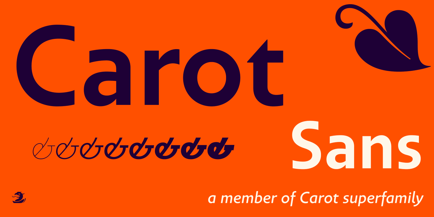 Пример шрифта Carot Sans